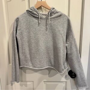 ALO Yoga Heather Gray Women's Cropped Hoodie